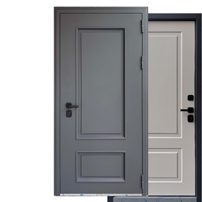 Уличная дверь RX-1 ТЕРМО снаружи металл RAL 7024 /внутри ПВХ белый матовый